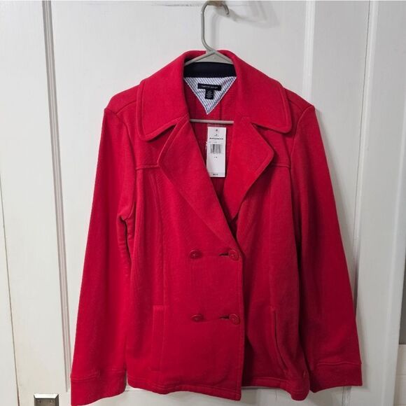 NWT Tommy Hilfiger cotton pea coat sz large - Picture 7 of 8